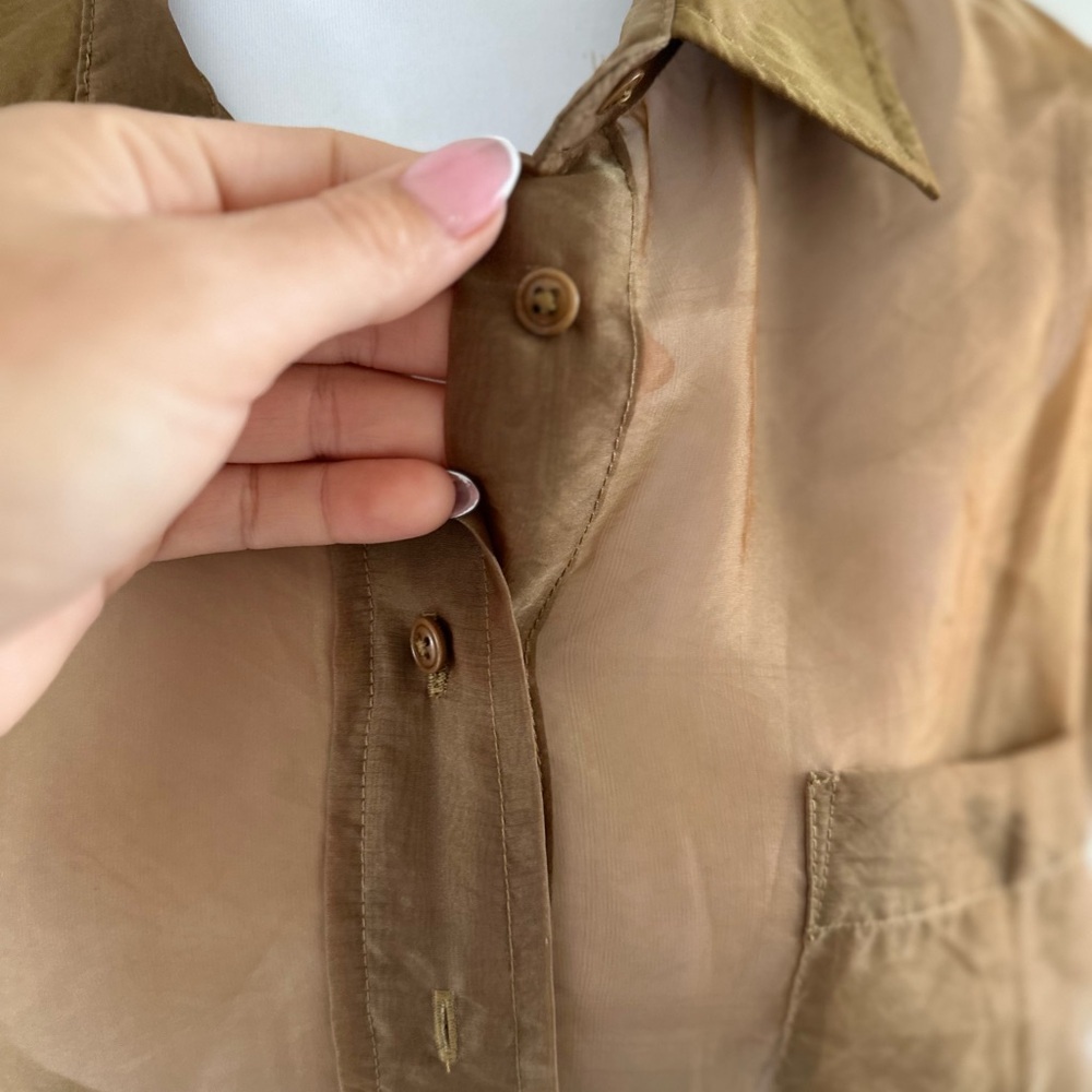Reformation Eli Oversized Sheer Shirt - Picture 7 of 11